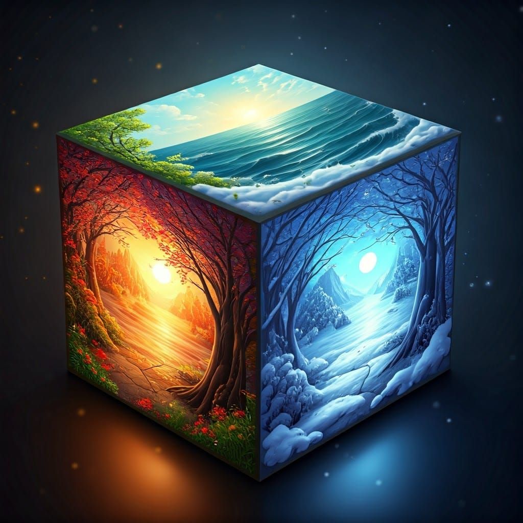 A Season Cube   by @GreenNails 