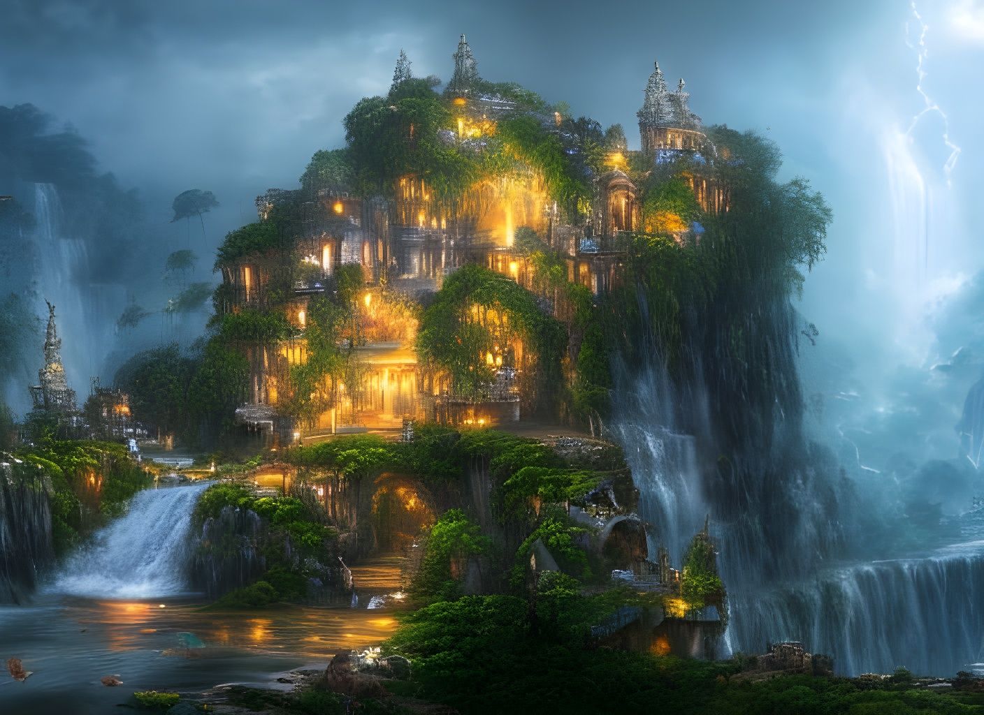 Glowing Jungle City