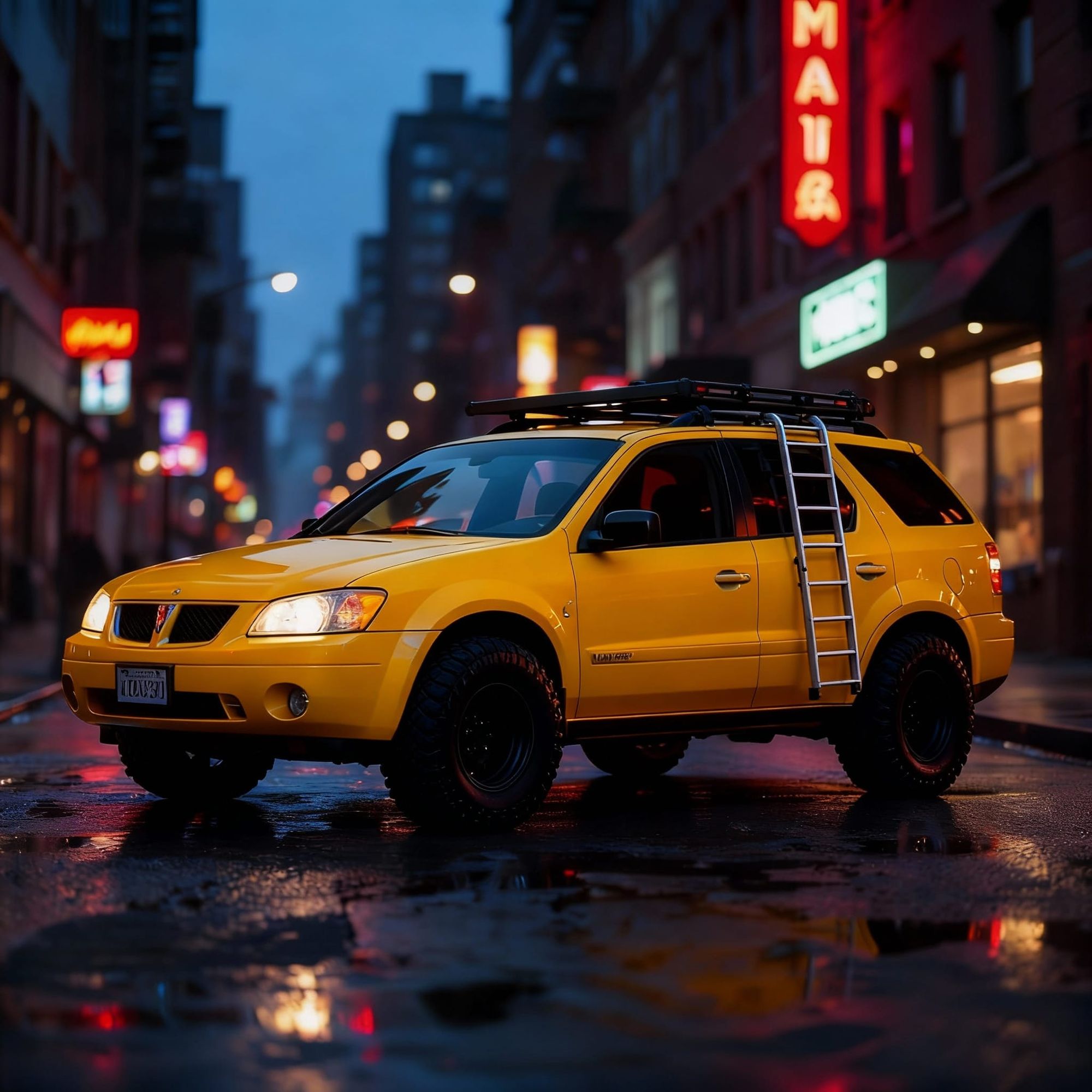 Pontiac Aztek with steelies rims