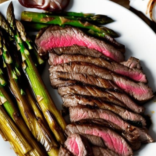 Steak and Asparagus - AI Generated Artwork - NightCafe Creator