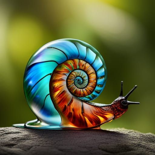 Unusual Garden Snail  by @PS
