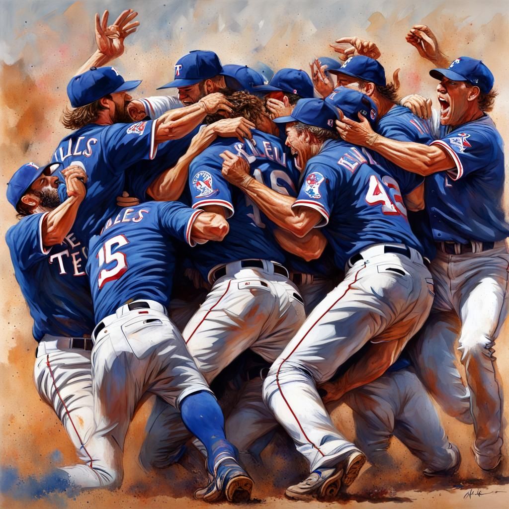 """TEXAS RANGERS BASEBALL TEAM WIN THE WORLD SERIES!!!! cele...