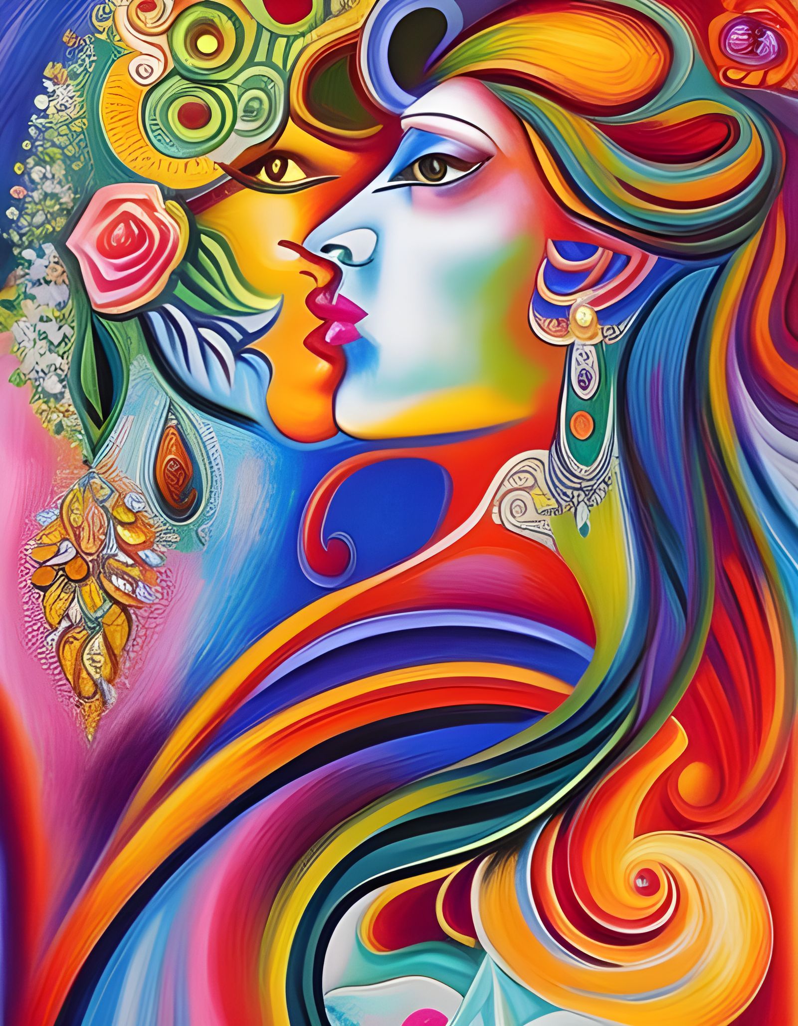 Kissy kissy kissy AI Generated Artwork NightCafe Creator