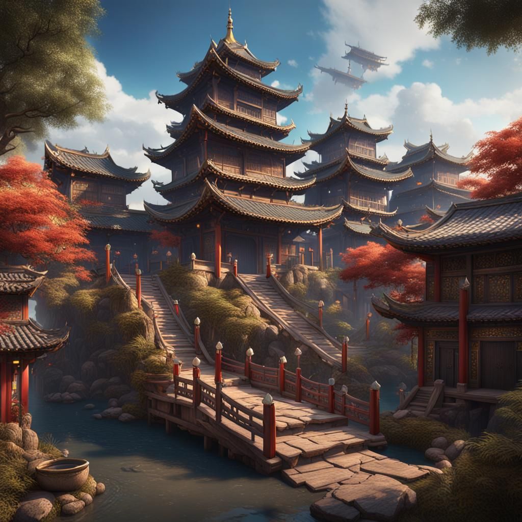 Oriental village