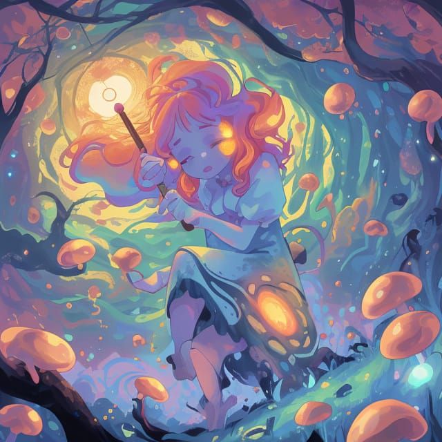 Surreal Wonderland: Alice in a Twisted Dreamscape