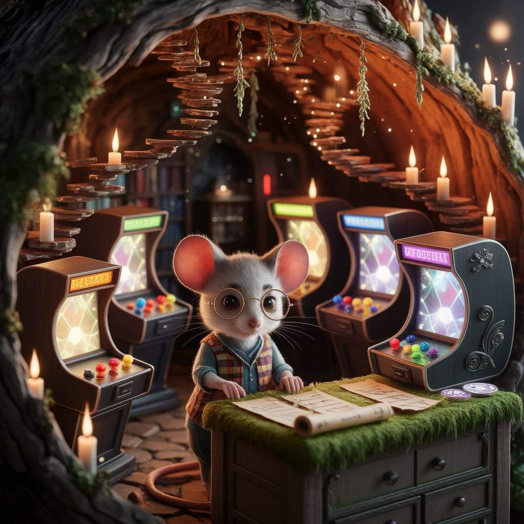 Mousekeeper of the Mini Arcade  by @dinsat