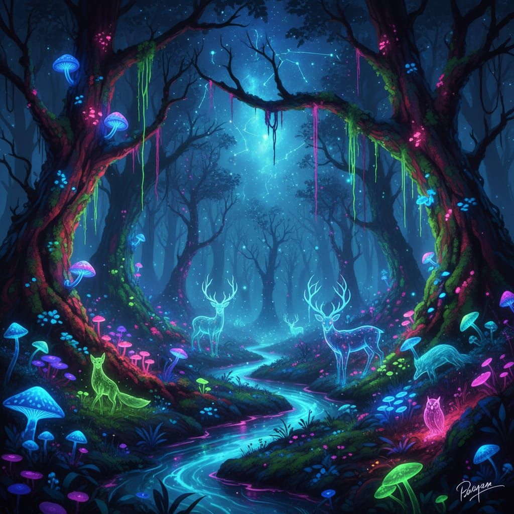 magical forest silent and beautiful