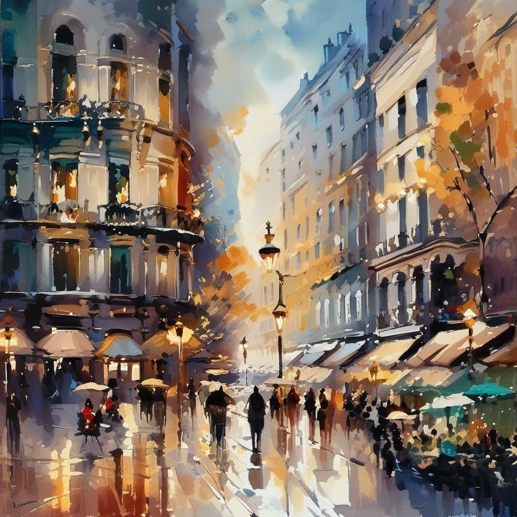 <lora:ImpressionismCity:0.1> colorful beautiful utopian city of love,