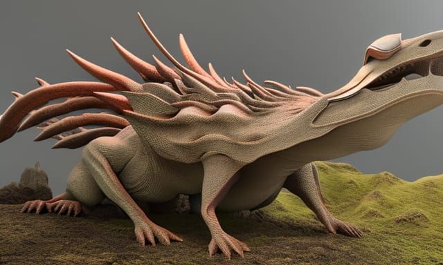 Lindwurm: Photorealistic 3D Render in Fantasy Horror