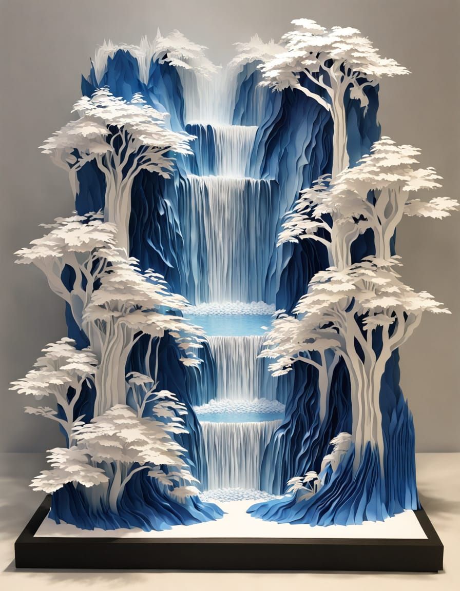 The Glacier Waterfall  by @Miguelito101
