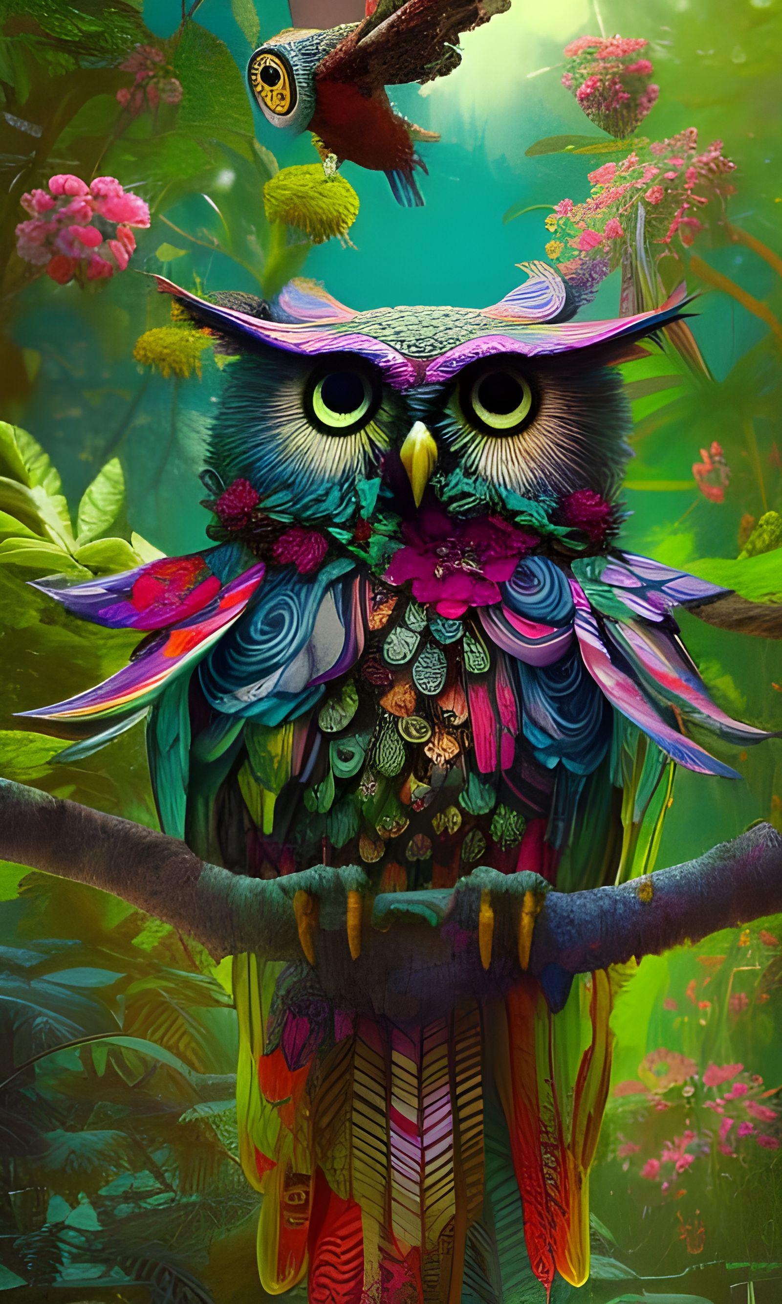 Groovy owl 🦉🎉  by @Cris