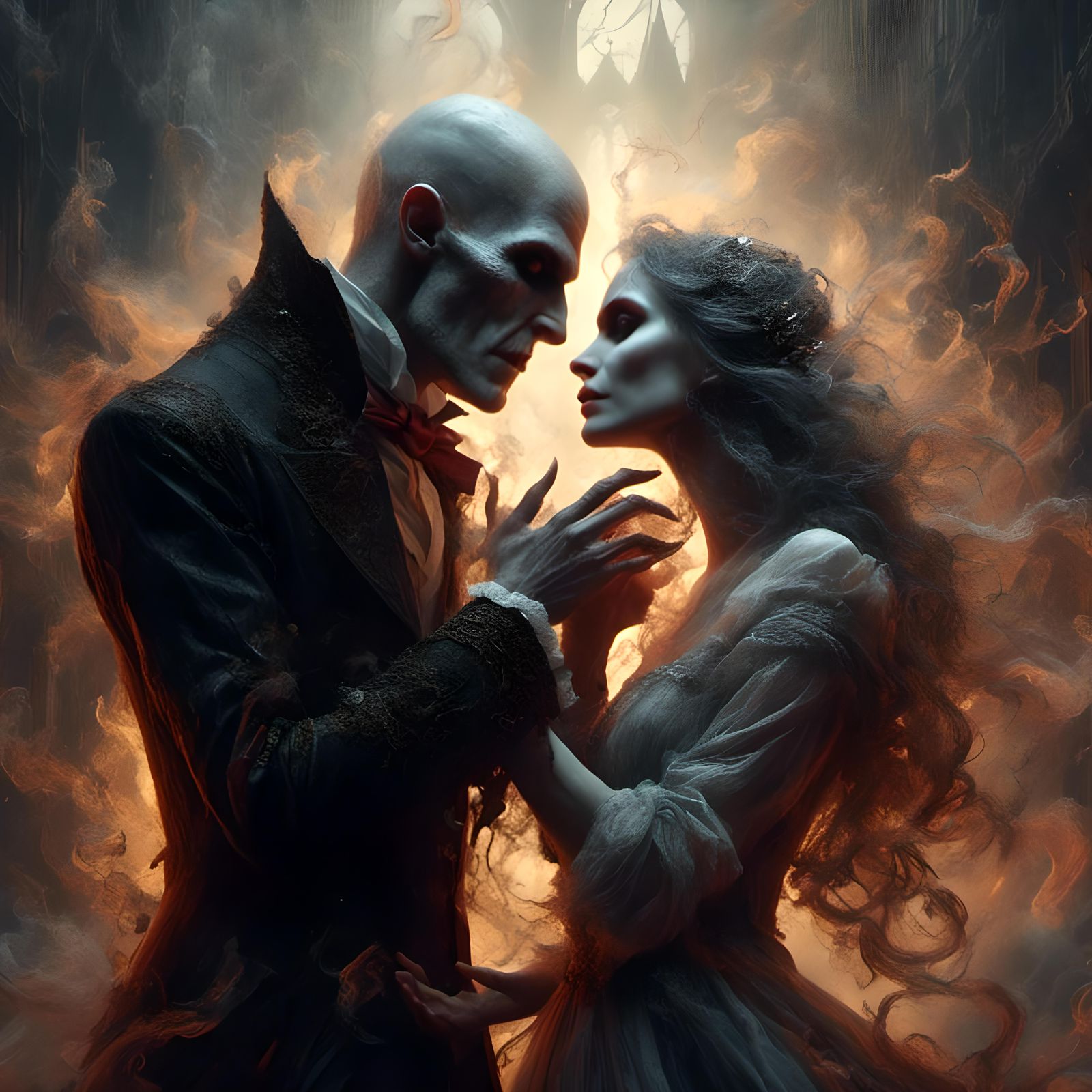 Nosferatu Vampire Queen Bows to Her King