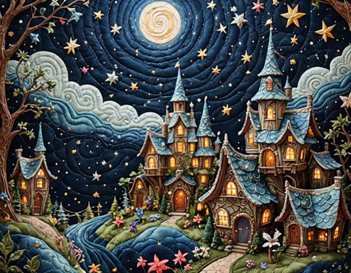 Quilted Fairy Village   by @Tia
