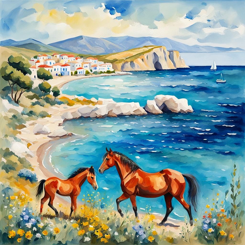 Horse and foal