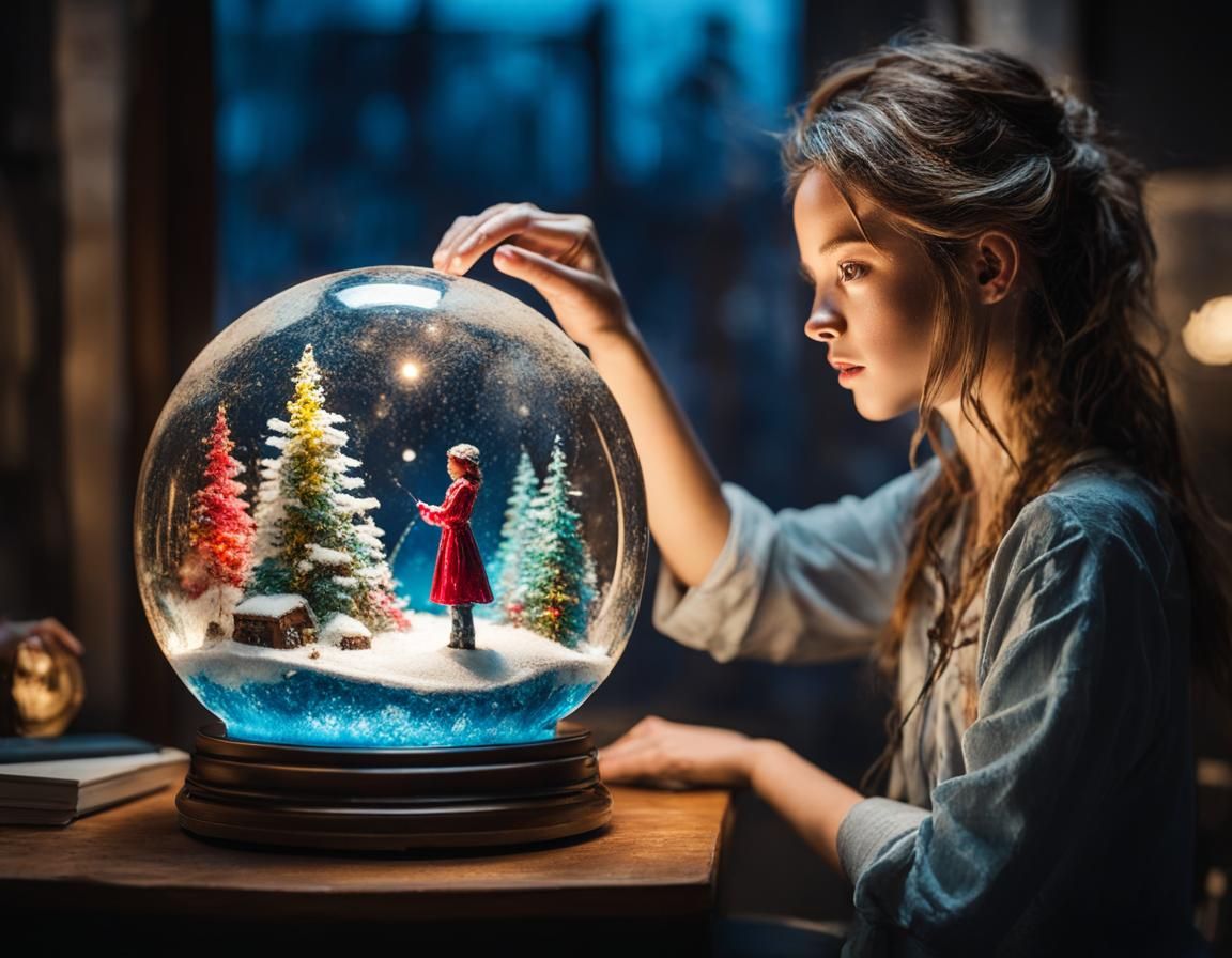 Funky Artist and Snow Globe Creation