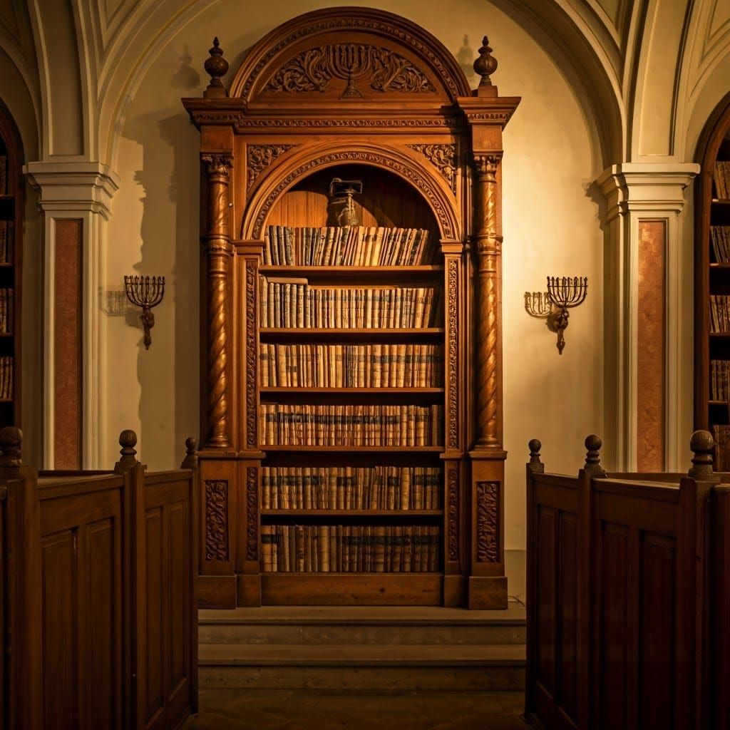 Ancient Wisdom in a Sacred Synagogue Bookcase