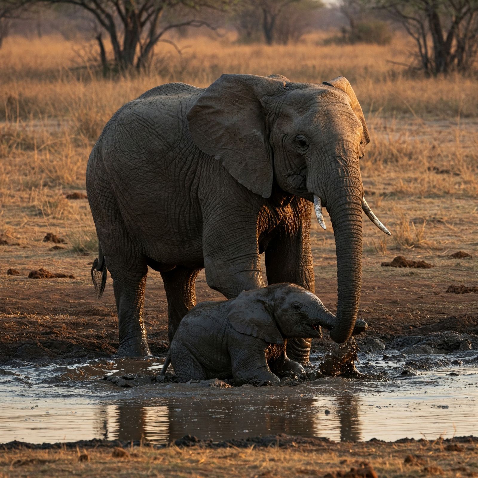 Rescuing baby Elephant