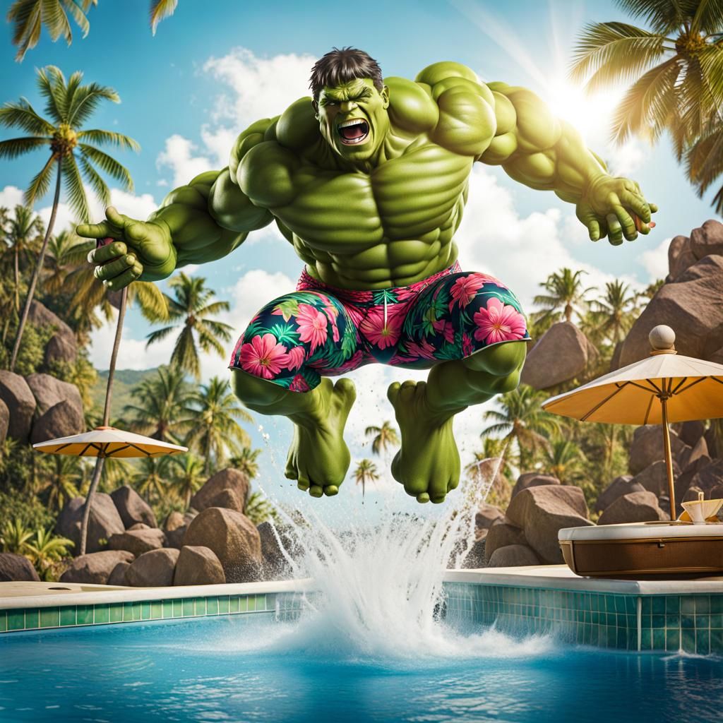 Hulk Splash on Vacation   by @Chelle