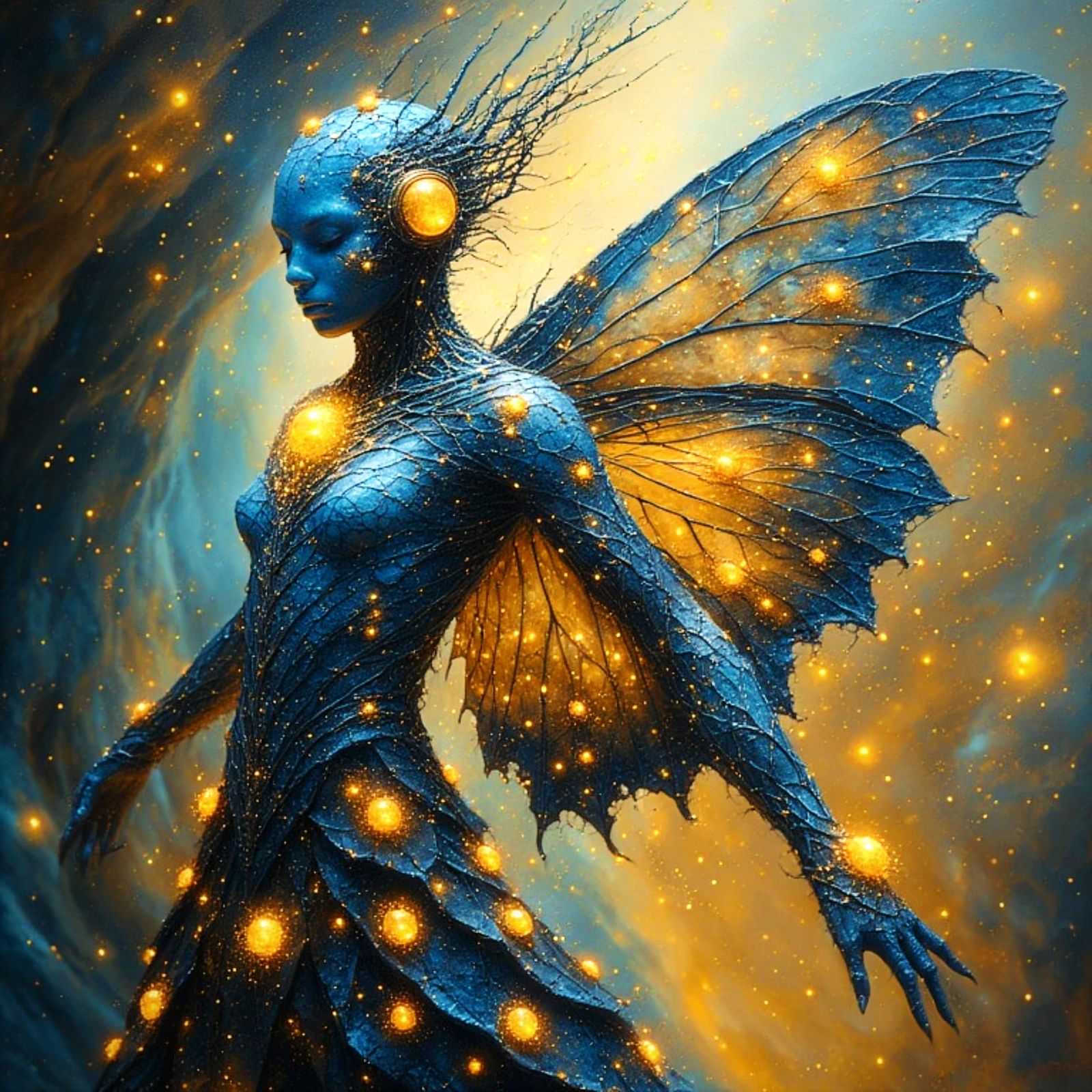 Obsidian Moth Queen  by @CataMaya