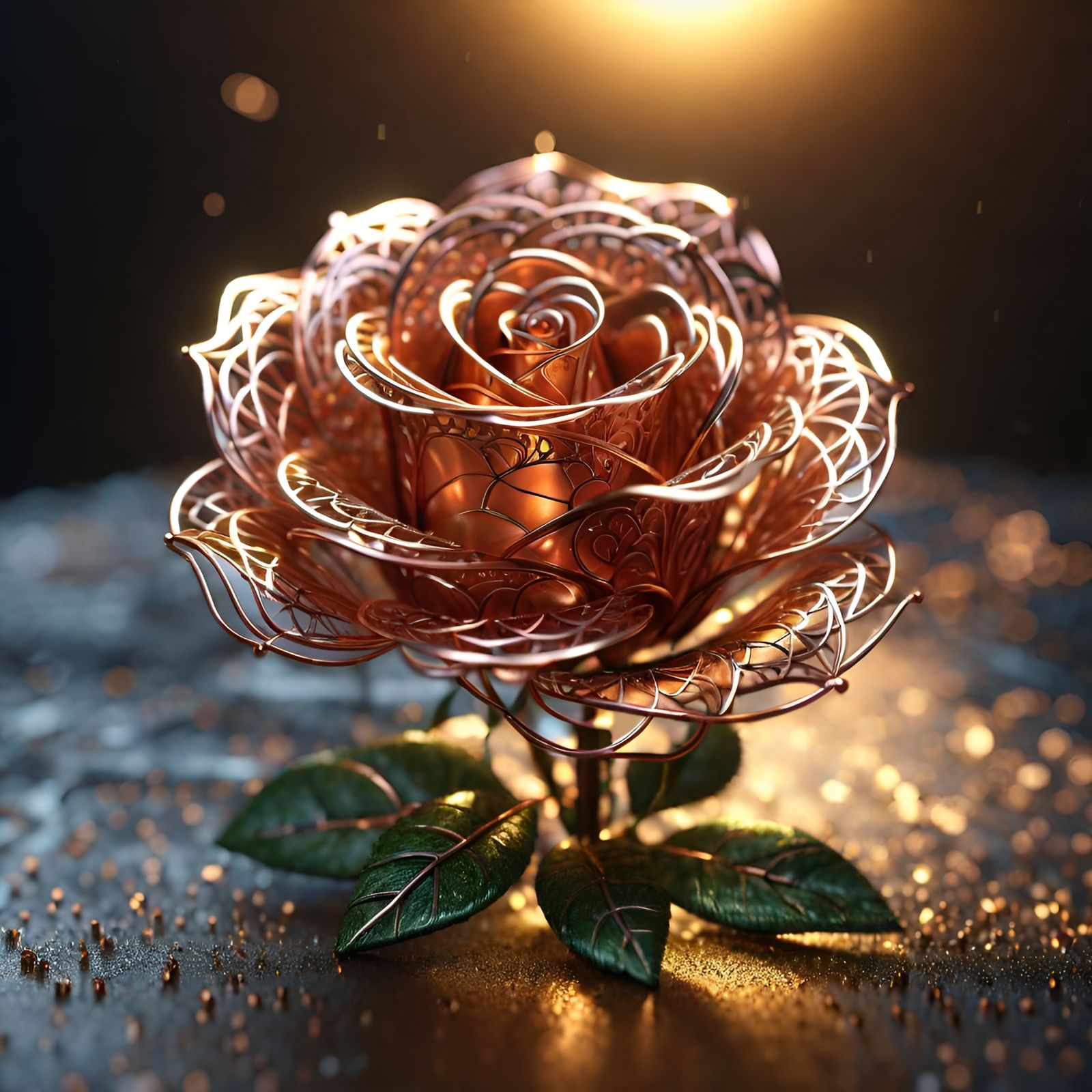 Intricate Copper Rose  by @Em