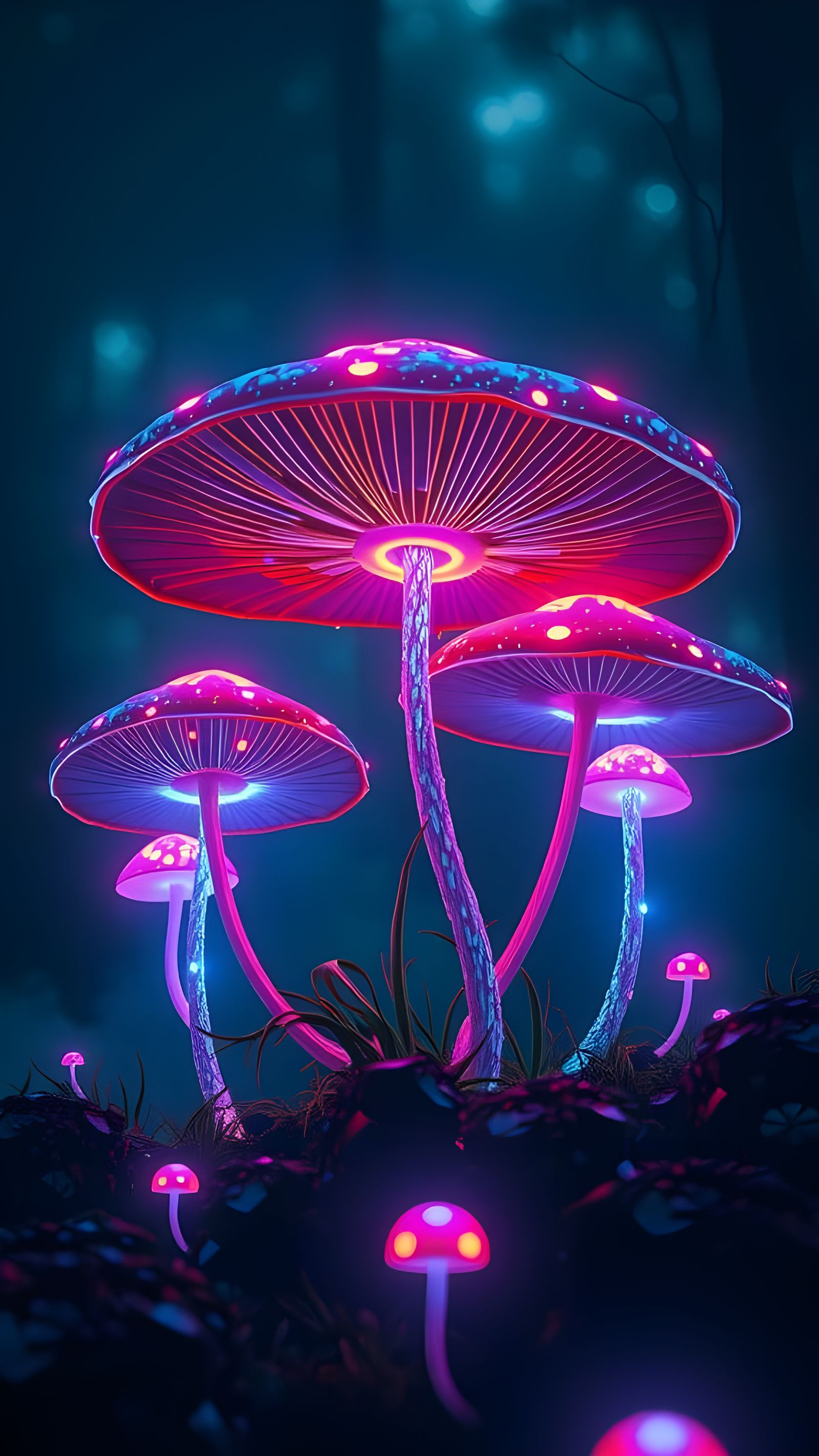 Glowshrooms  by @Te Hira