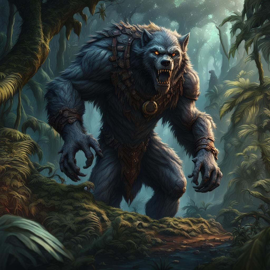Werewolf scouting jungle