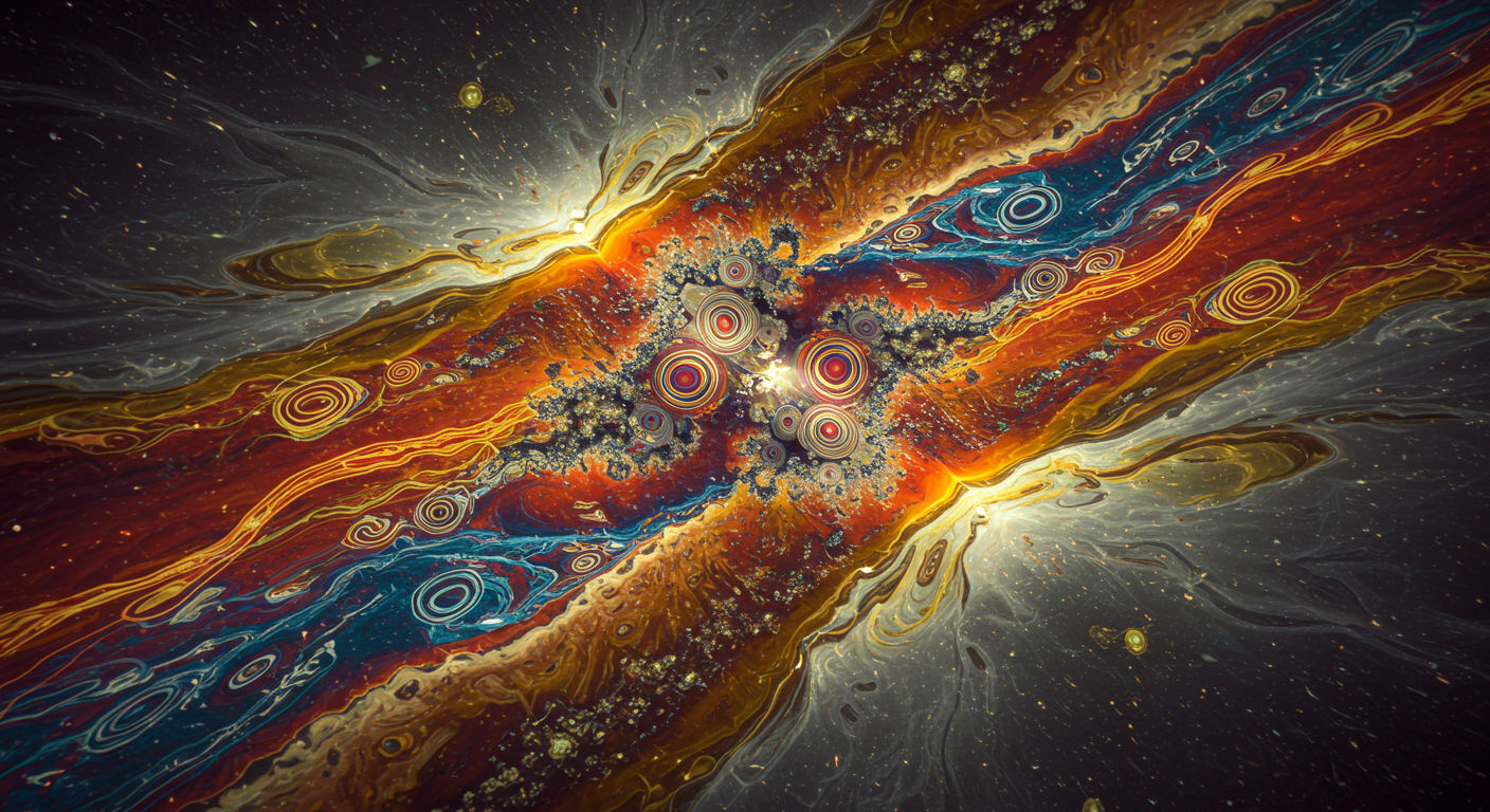 Star Cluster Batik on Linen