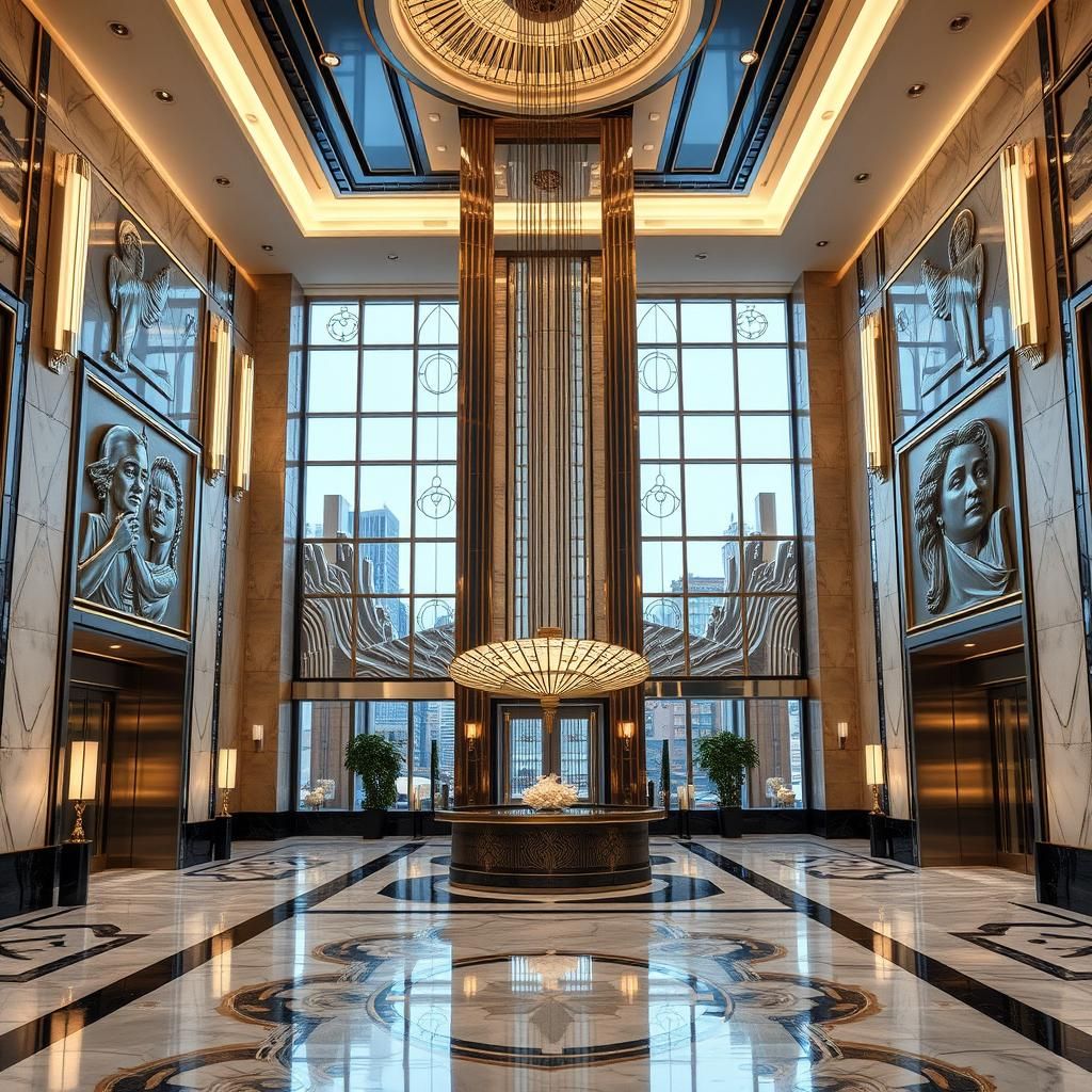 1920s Art Deco Skyscraper Lobby  by @GingerBredMan1989