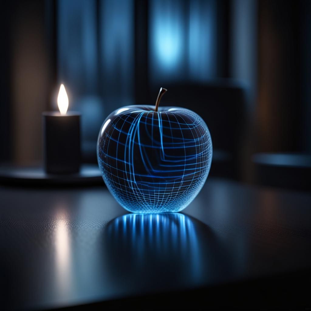 hologram apple   by @BlackRose