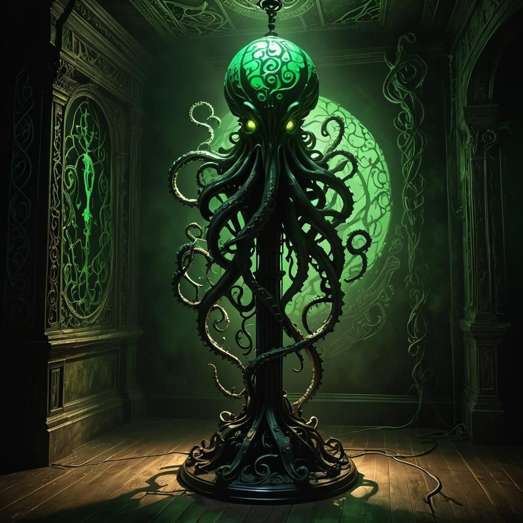 H p lovecraft inspired floor lamp