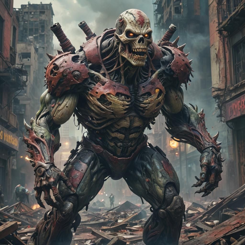 a giant nemesis like zombie