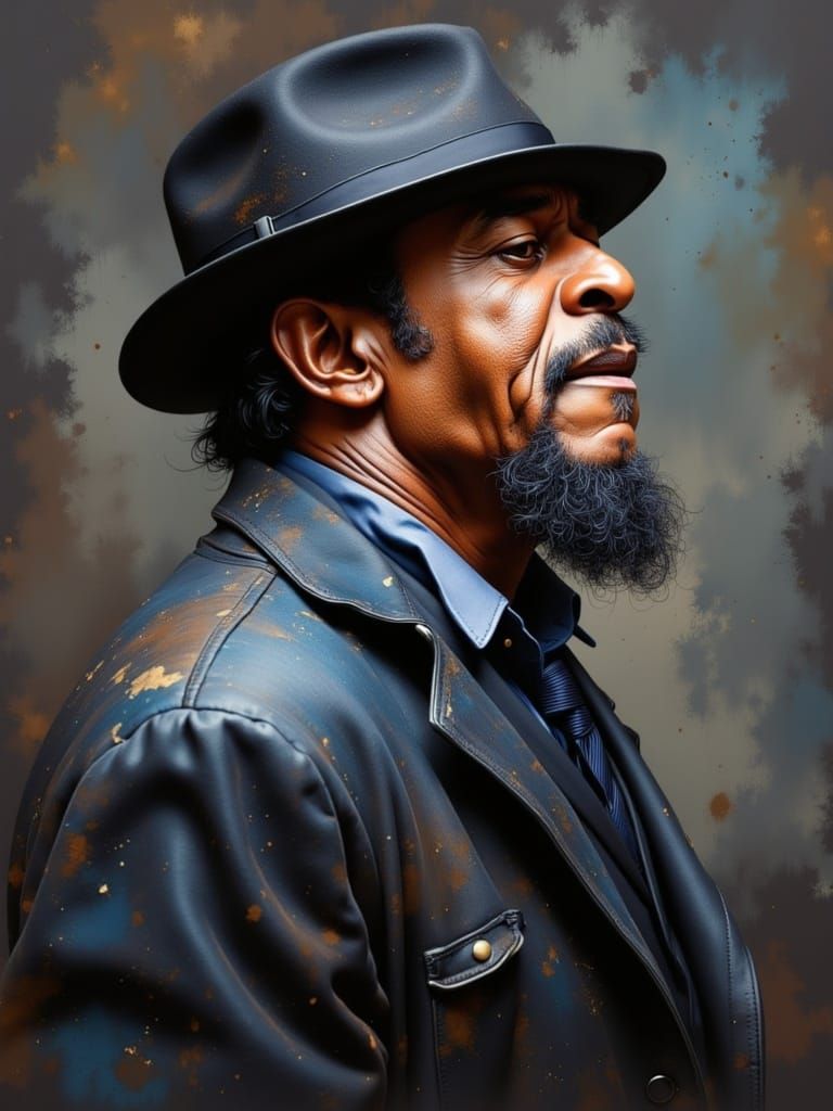 Stunning portrait of a jazz singer on <lora:Parchment:1.0> 