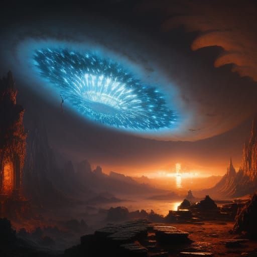 Absolute out of control chaos in motion, supernovas, nebulas...