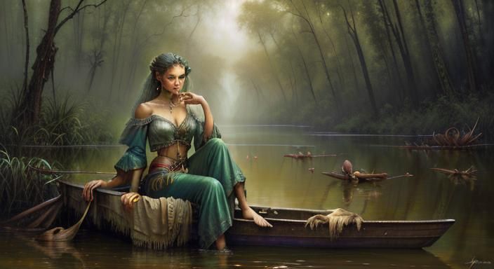 (Gris-Gris Gumbo Ya Ya)/epic bayou masterpiece/ oil painting...