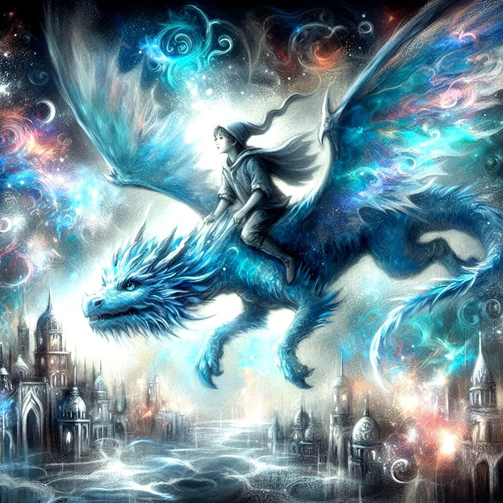 Flying over the city