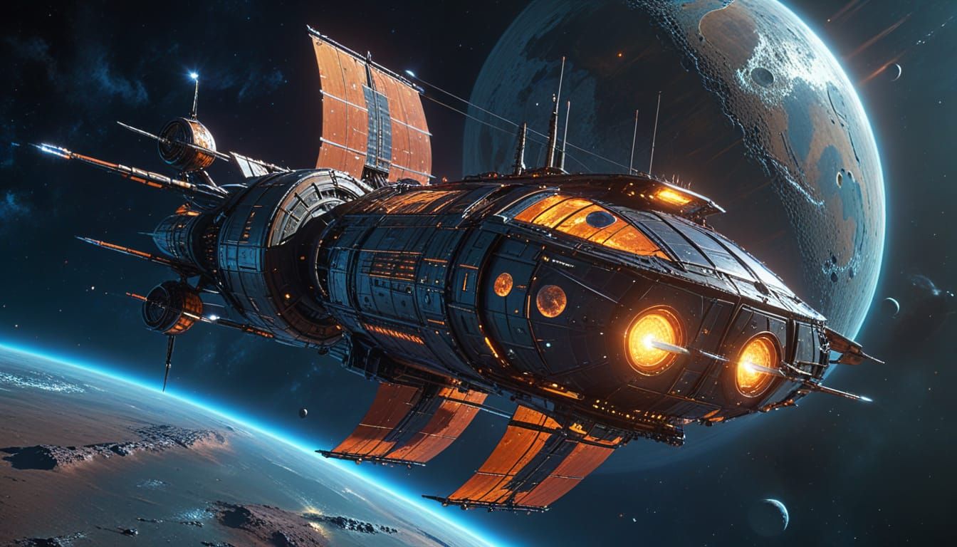 Space caravel with solar sails