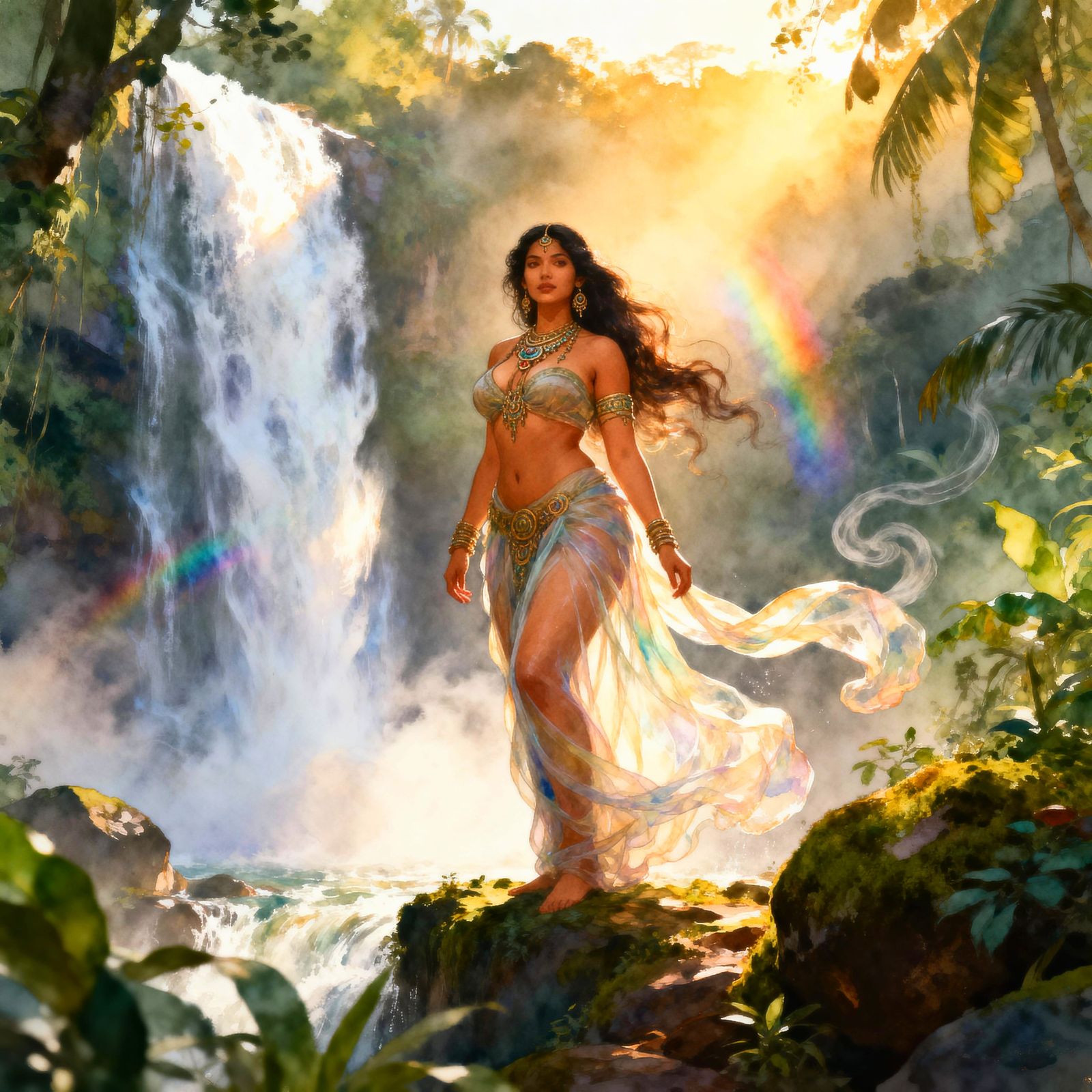 St -“Goddess of the Misty Waterfall”