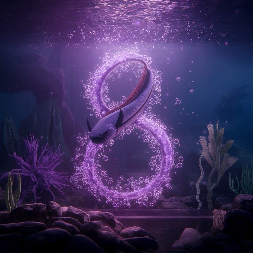 Eel Swimming a Figure 8