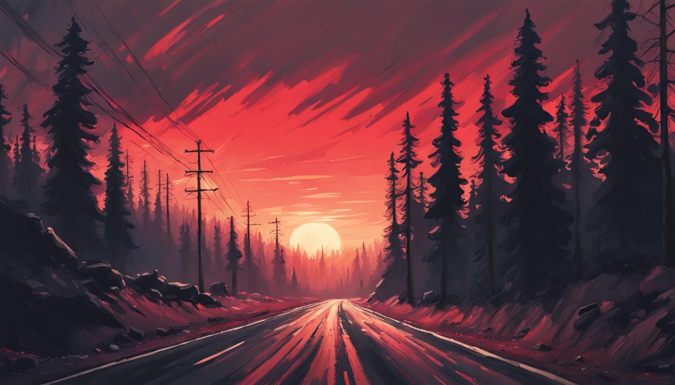 Highway Star Matte Painting with Dark Shadows