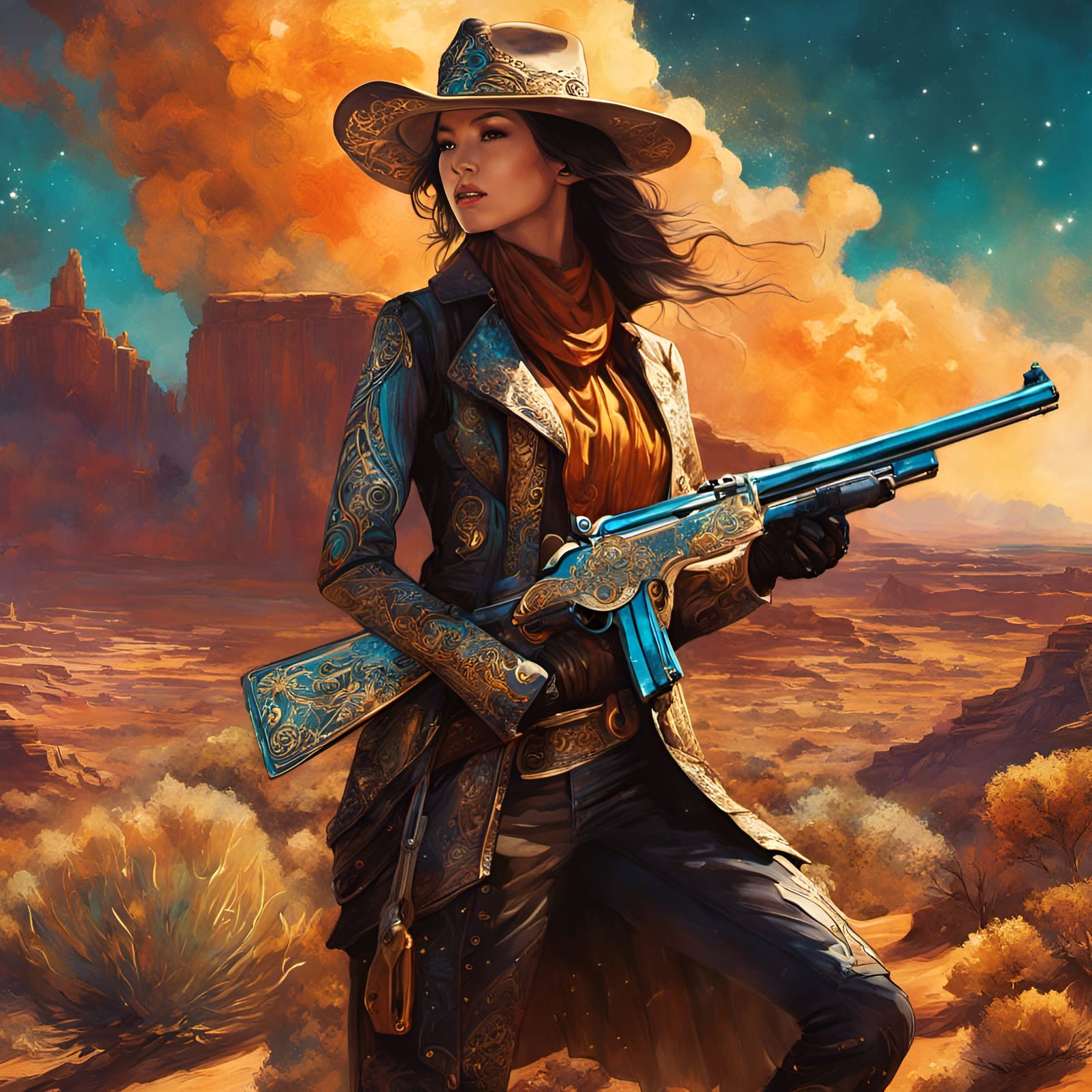 Cosmic Cowgirl  by @Forgrim