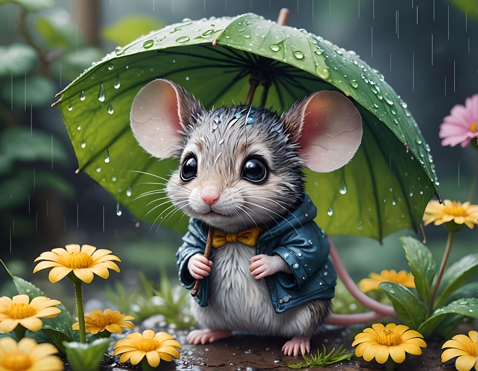  Rainy day for a mouse  by @StephanieB