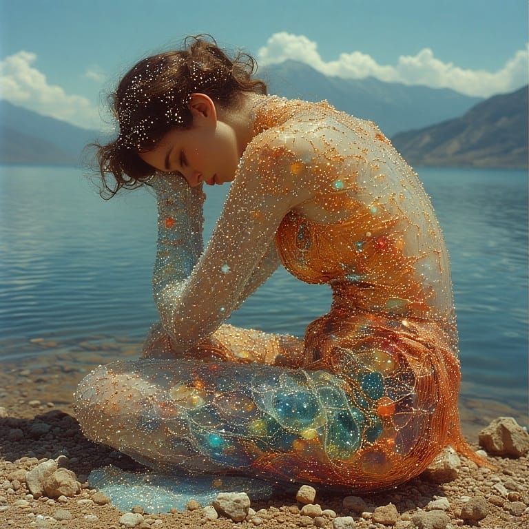 under a  majestic mountain range