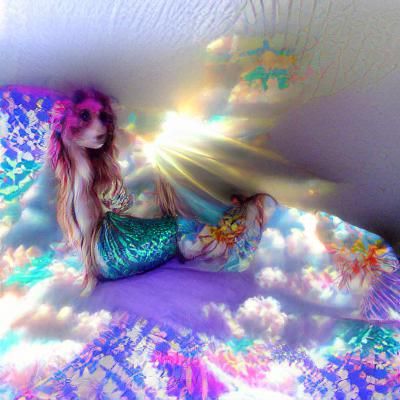 Mermaid psychedelic princess