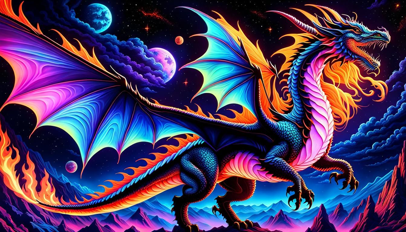 Fantastical Fire Drake  by @Ishya