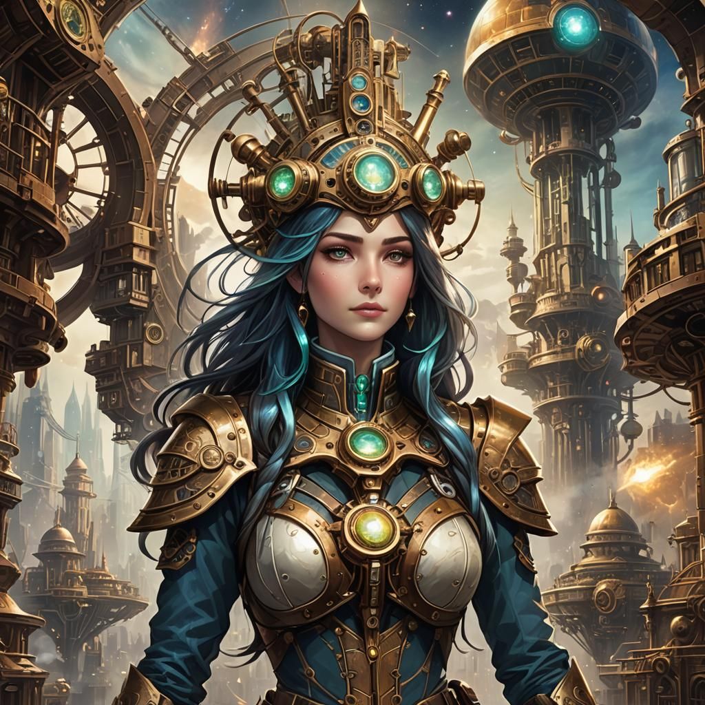 Steampunk City in Distant Galaxy: Celestia Prime