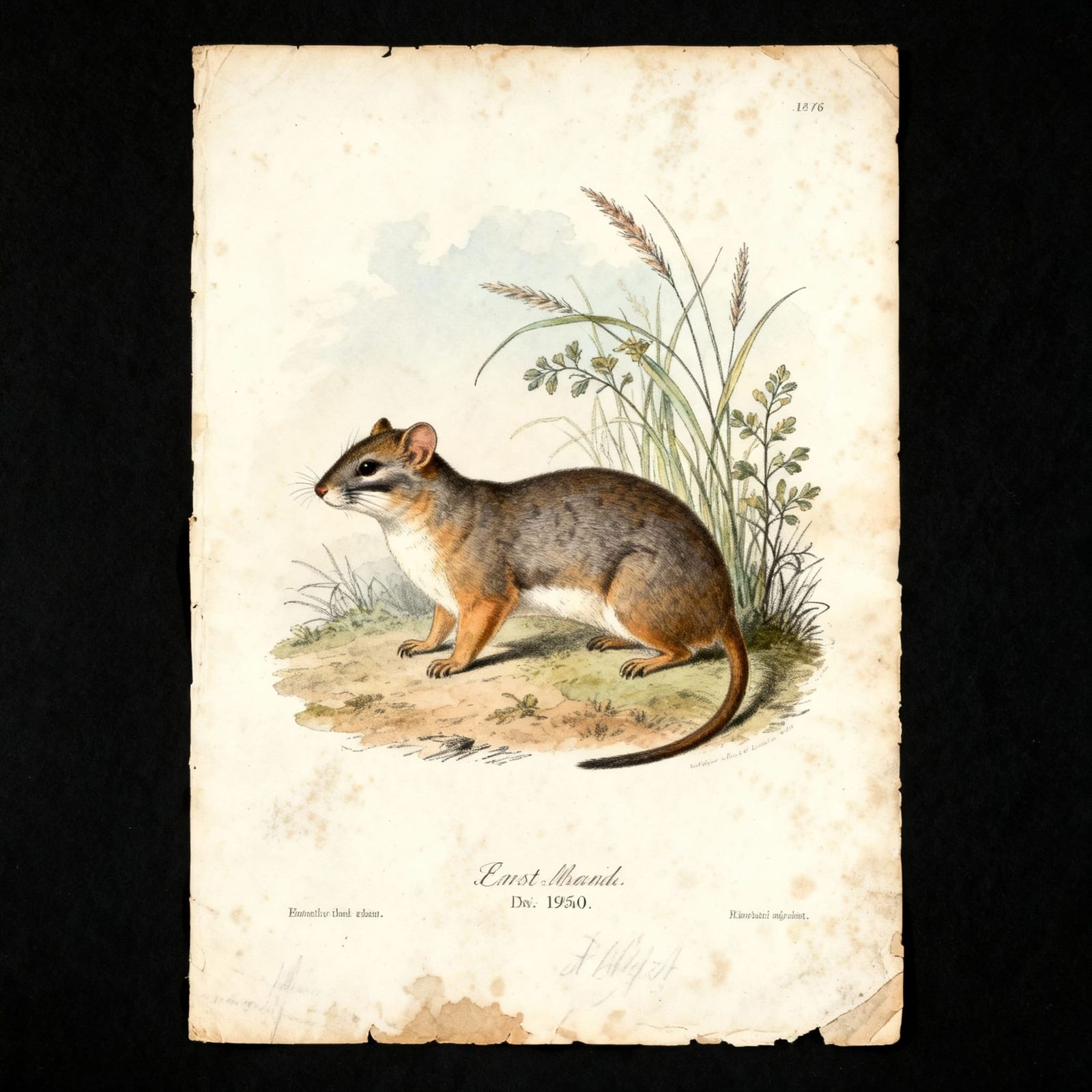 A Mulgara painted in the style of the 1950s  by @axelb