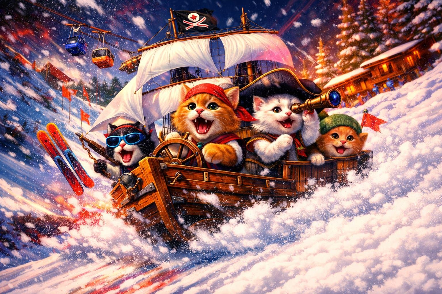 Paws and Powder Trails