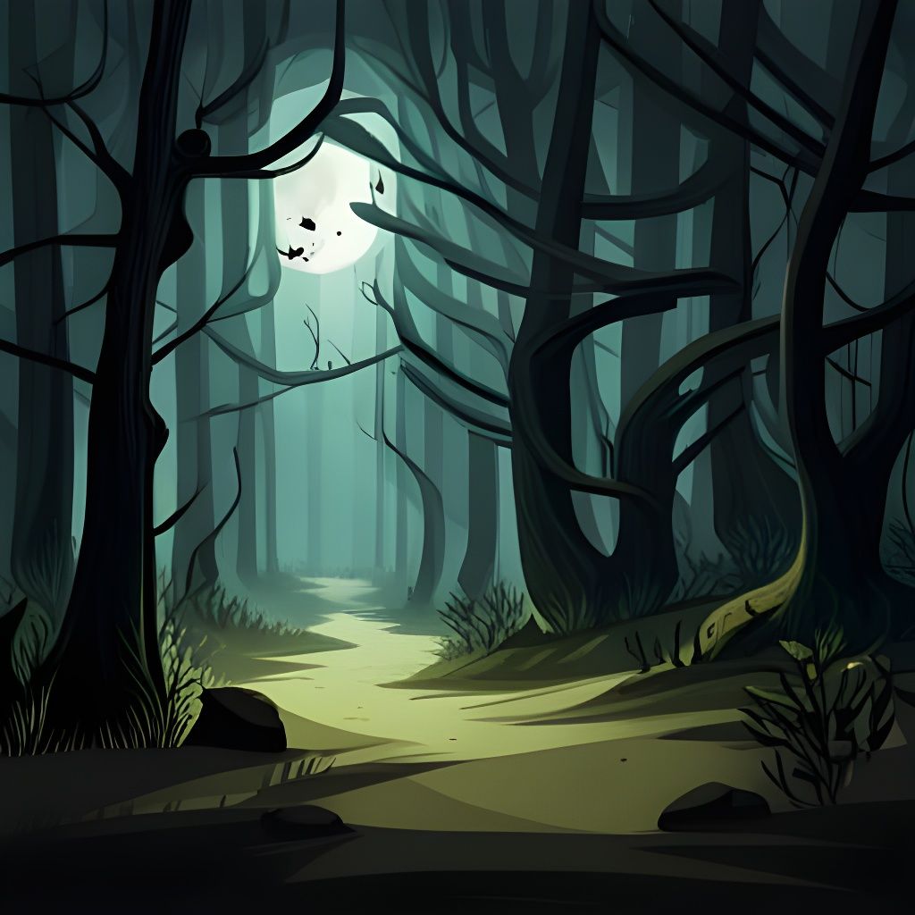 Spooky forest - AI Generated Artwork - NightCafe Creator