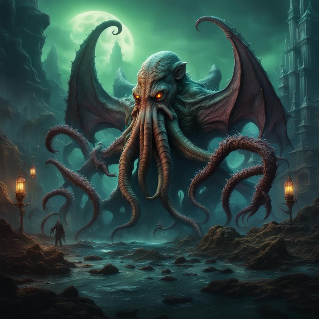 Cthulhu monster - AI Generated Artwork - NightCafe Creator