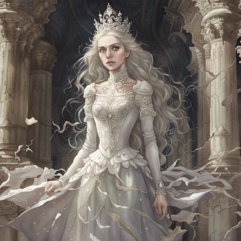 The pale princess of a palace cracked - AI Generated Artwork ...